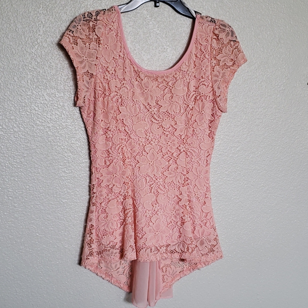 Pink Lace Blouse
